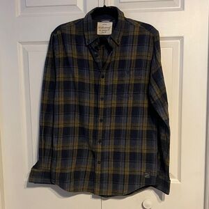 Weatherproof Navy and Brown Plaid Men's Shirt
